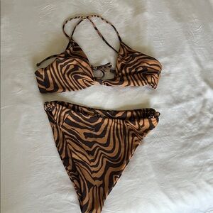 Skatie Zebra Print Bikini Set